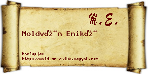 Moldván Enikő névjegykártya